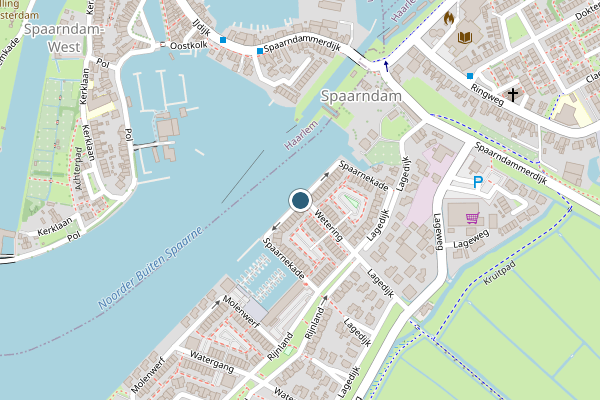 Politie-melding op Spaarnekade, Spaarndam op 11 juli, kaart-overzicht
