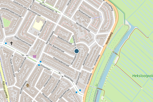 Politie-melding op Gijsbrecht van Aemstelstraat, Haarlem op 11 juli, kaart-overzicht