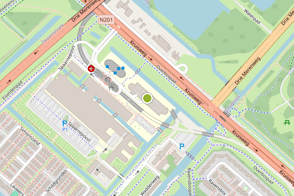 Ambulance-melding op Spaarnepoort, Hoofddorp op 12 juli, kaart-overzicht