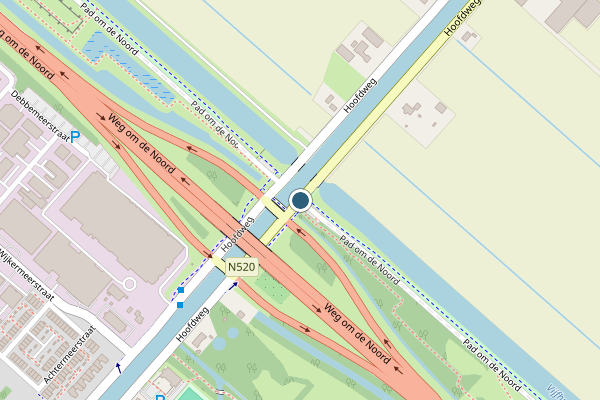 Politie-melding op Pad om de Noord, Hoofddorp op 11 juli, kaart-overzicht