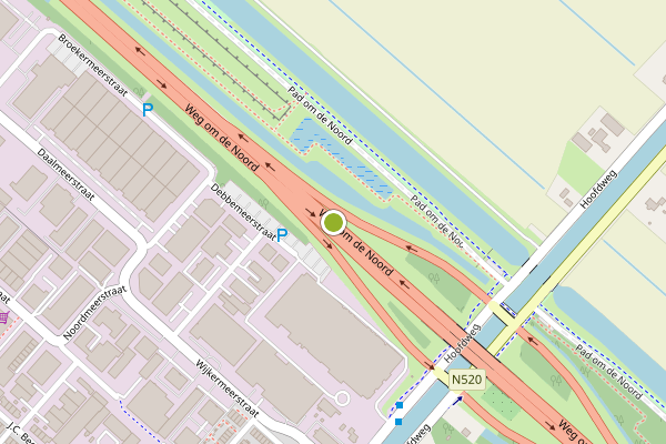 Ambulance-melding op Weg om de Noord, Hoofddorp op 11 juli, kaart-overzicht