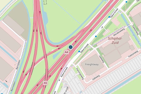 Politie-melding op Rijksweg A4, Hoofddorp op 12 juli, kaart-overzicht