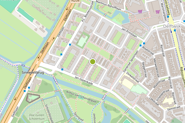 Ambulance-melding op Van Moerkerkenstraat, Haarlem op 13 juli, kaart-overzicht