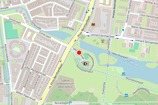 Brandweer-melding op Minaretstraat, Haarlem op 13 juli, kaart-overzicht
