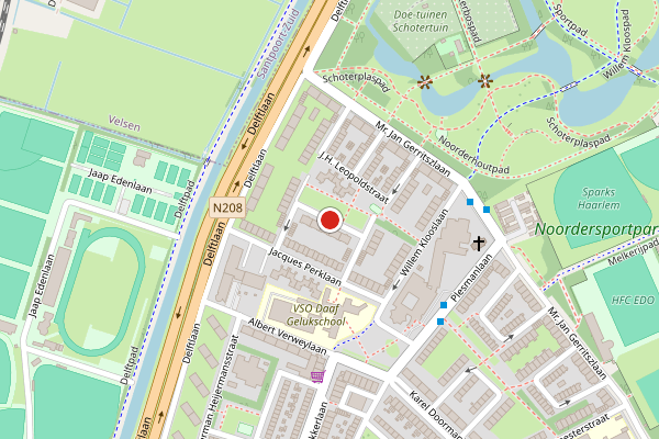 Brandweer-melding op Van Collemstraat, Haarlem op 13 juli, kaart-overzicht