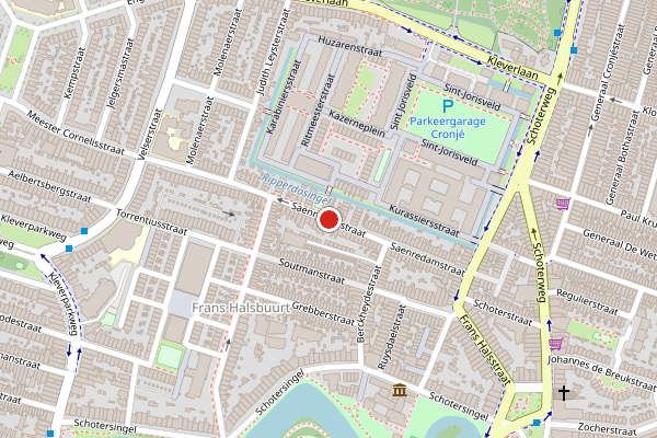 Brandweer-melding op Saenredamstraat, Haarlem op 13 juli, kaart-overzicht