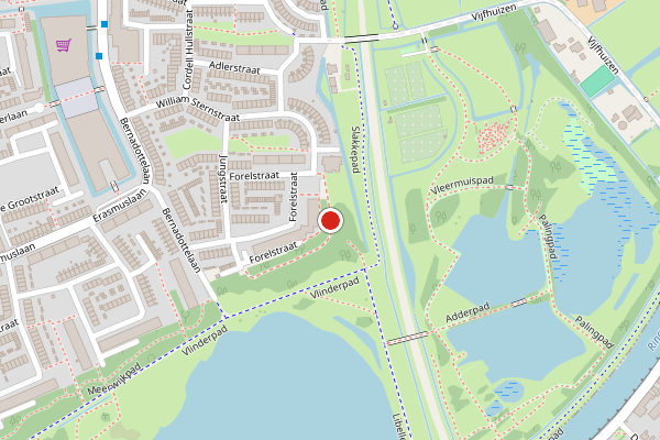 Brandweer-melding op Donderkoppad, Haarlem op 12 juli, kaart-overzicht