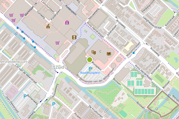 Ambulance-melding op Raadhuisplein, Hoofddorp op 13 juli, kaart-overzicht