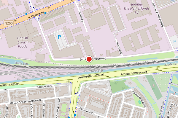 Brandweer-melding op Jan van Krimpenweg, Haarlem op 14 juli, kaart-overzicht