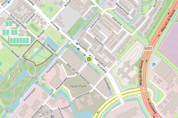 Ambulance-melding op Niemeyerstraat, Hoofddorp op 15 juli, kaart-overzicht
