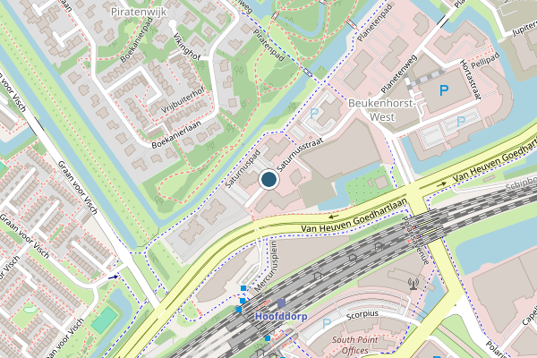 Politie-melding op Saturnusstraat, Hoofddorp op 14 juli, kaart-overzicht