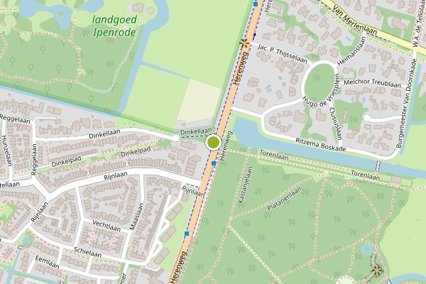 Ambulance-melding op Herenweg, Heemstede op 13 juli, kaart-overzicht