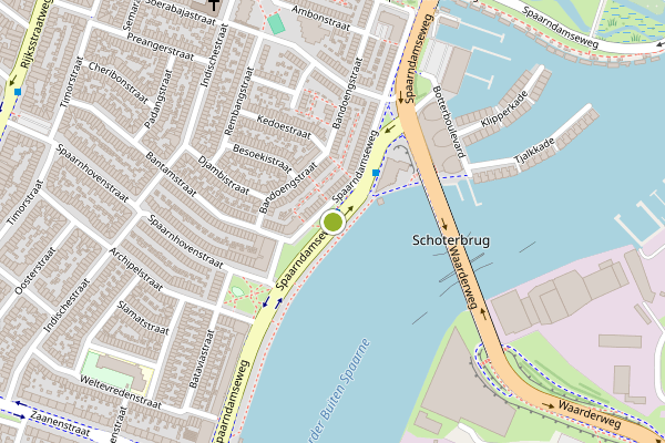 Ambulance-melding op Spaarndamseweg, Haarlem op 16 juli, kaart-overzicht