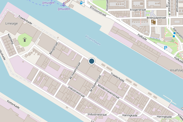 Politie-melding op Trawlerkade, IJmuiden op 17 juli, kaart-overzicht