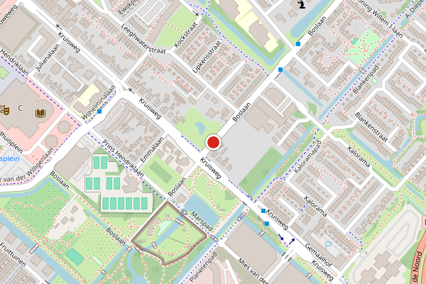 Brandweer-melding op Boslaan, Hoofddorp op 17 juli, kaart-overzicht