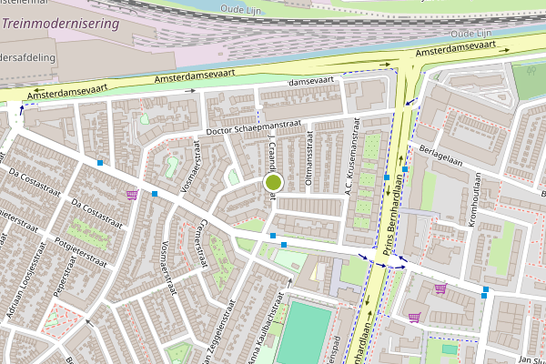 Ambulance-melding op J. Craandijkstraat, Haarlem op 17 juli, kaart-overzicht