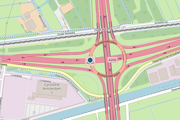 Politie-melding op Kp Rottepolderplein, Halfweg op 17 juli, kaart-overzicht