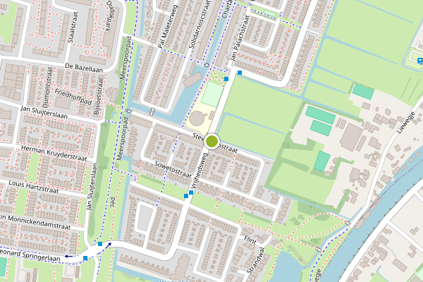 Ambulance-melding op Steve Bikostraat, Haarlem op 17 juli, kaart-overzicht