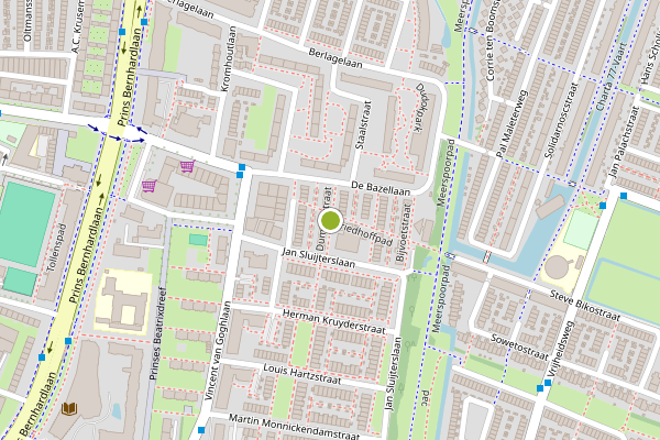 Ambulance-melding op Dumontstraat, Haarlem op 18 juli, kaart-overzicht