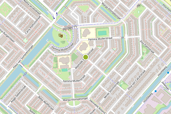Ambulance-melding op Femina Mullerstraat, Hoofddorp op 18 juli, kaart-overzicht