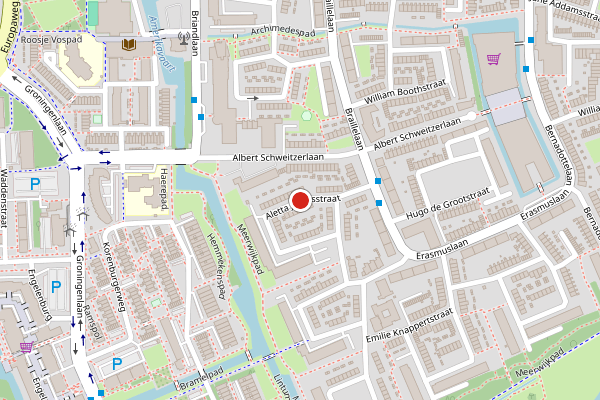 Brandweer-melding op Aletta Jacobsstraat, Haarlem op 18 juli, kaart-overzicht