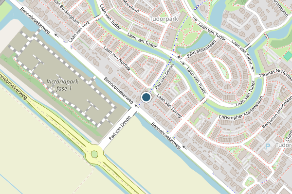 Politie-melding op Pad van Devon, Hoofddorp op 19 juli, kaart-overzicht