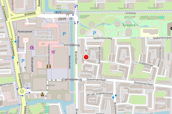 Brandweer-melding op Rousseaustraat, Haarlem op 19 juli, kaart-overzicht