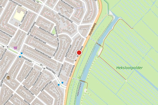 Brandweer-melding op Vondelweg, Haarlem op 20 juli, kaart-overzicht