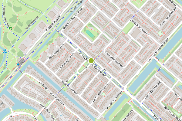 Ambulance-melding op Ina Boudier-Bakkerdreef, Hoofddorp op 21 juli, kaart-overzicht