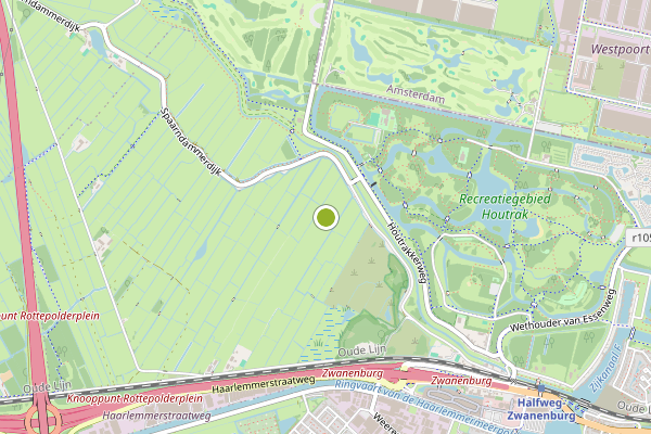 Ambulance-melding op LFL01 Vinkebrug, Halfweg op 25 juni, kaart-overzicht