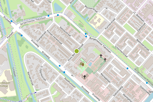 Ambulance-melding op Prins Bernhardstraat, Hoofddorp op 21 juli, kaart-overzicht