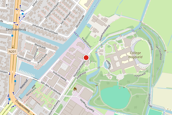Brandweer-melding op Nijverheidsweg, Heemstede op 22 juli, kaart-overzicht