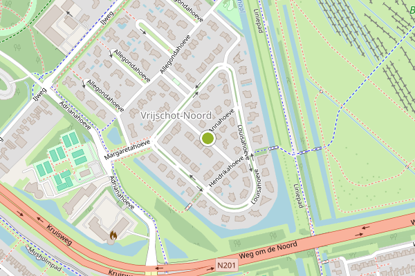 Ambulance-melding op Antoniahoeve, Hoofddorp op 22 juli, kaart-overzicht