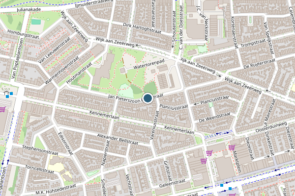 Politie-melding op Jan Pieterszoon Coenstraat, IJmuiden op 22 juli, kaart-overzicht