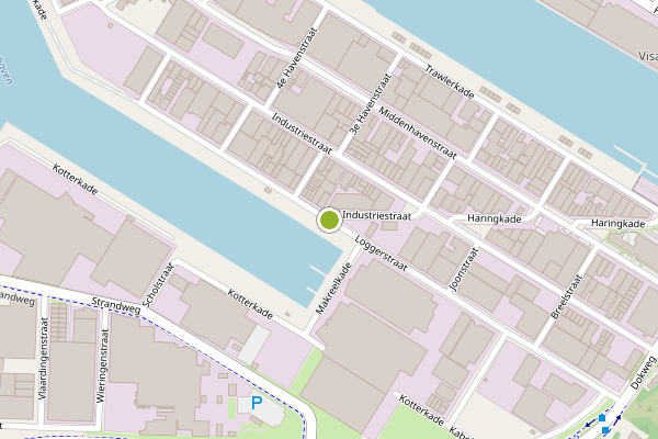 Ambulance-melding op Loggerstraat, IJmuiden op 22 juli, kaart-overzicht