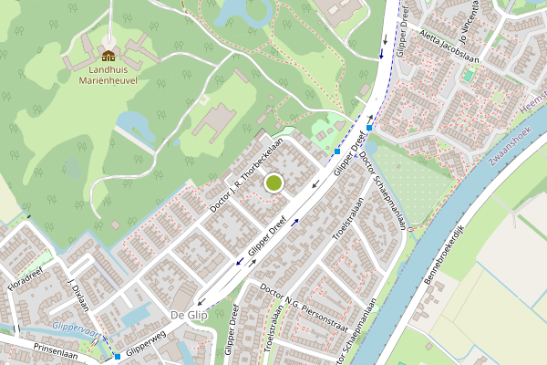 Ambulance-melding op Mr. J. Heemskerkstraat, Heemstede op 23 juli, kaart-overzicht