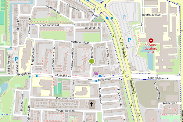 Ambulance-melding op Zwedenstraat, Haarlem op 23 juli, kaart-overzicht