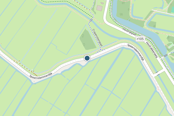 Politie-melding op Spaarndammerdijk, Halfweg op 23 juli, kaart-overzicht