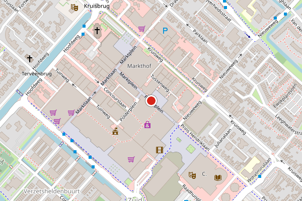 Brandweer-melding op Polderplein, Hoofddorp op 24 juli, kaart-overzicht