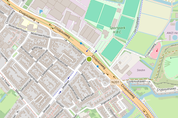 Ambulance-melding op Cruquiusweg, Heemstede op 24 juli, kaart-overzicht