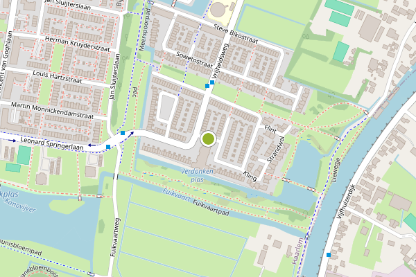 Ambulance-melding op Kartinistraat, Haarlem op 24 juli, kaart-overzicht