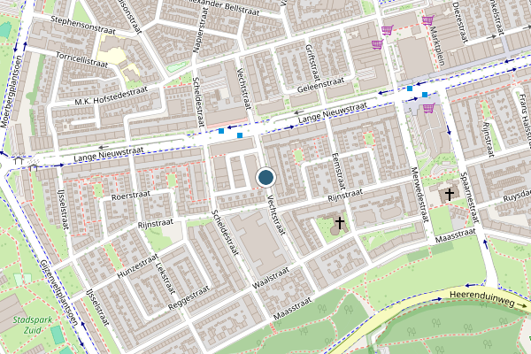 Politie-melding op Vechtstraat, IJmuiden op 25 juli, kaart-overzicht