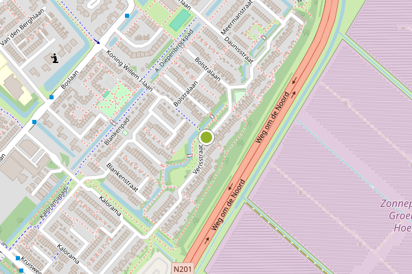 Ambulance-melding op Verisstraat, Hoofddorp op 25 juli, kaart-overzicht