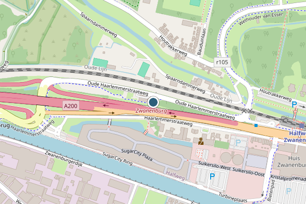 Politie-melding op Oude Haarlemmerstraatweg, Halfweg op 26 juli, kaart-overzicht