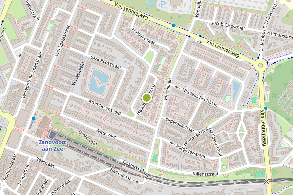 Ambulance-melding op Hasebroekstraat, Zandvoort op 26 juli, kaart-overzicht