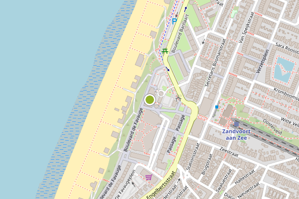 Ambulance-melding op Burgemeester van Fenemaplein, Zandvoort op 26 juli, kaart-overzicht
