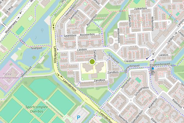 Ambulance-melding op Zandbos, Hoofddorp op 26 juli, kaart-overzicht