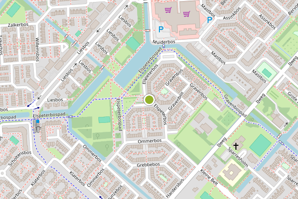 Ambulance-melding op Elspeterbos, Hoofddorp op 28 juli, kaart-overzicht