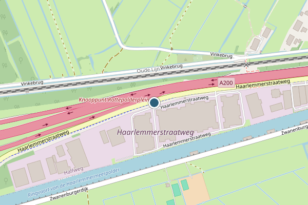 Politie-melding op Haarlemmerstraatweg, Halfweg op 6 juli, kaart-overzicht