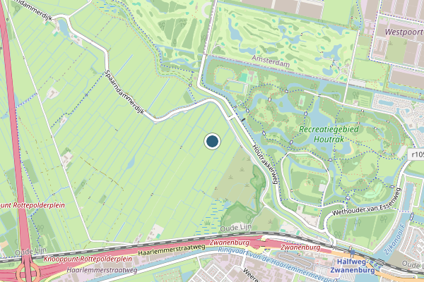 Politie-melding op Halfweg op 29 juni, kaart-overzicht